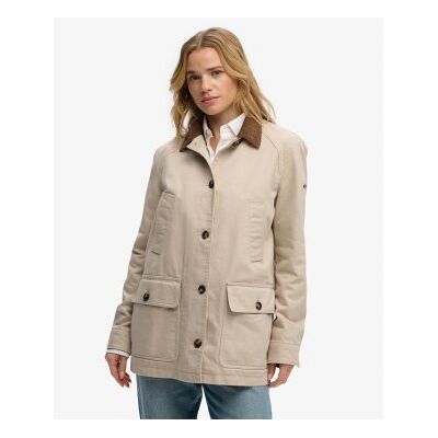 Superdry für Damen. W5012083A Jacke Estate Barn beige (M), Lässig, Baumwolle, Langarm Superdry für Damen. W5012083A Jacke Estate Barn beige (M), Lässig, Baumwolle, Langarm