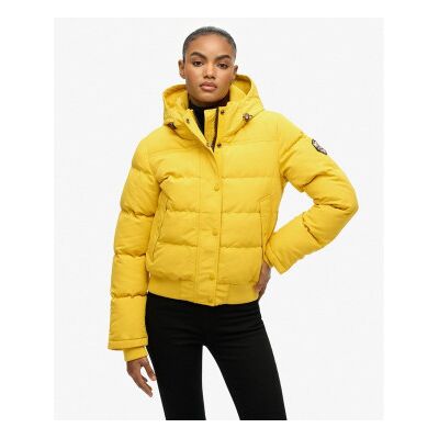 Superdry für Damen. W5011993A Everest Bomberjacke gelb (XS), Lässig, Polyester Superdry für Damen. W5011993A Everest Bomberjacke gelb (XS), Lässig, Polyester