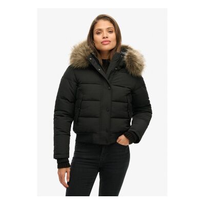 Superdry für Damen. W5011785A Bomberjacke Everest schwarz (XXS), Lässig, Recyceltes Polyester, Nachhaltig Superdry für Damen. W5011785A Bomberjacke Everest schwarz (XXS), Lässig, Recyceltes Polyester, Nachhaltig