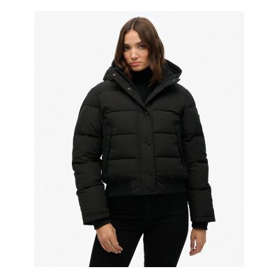 Superdry für Damen. W5011993A Everest Bomberjacke schwarz (S), Lässig, Polyester Superdry für Damen. W5011993A Everest Bomberjacke schwarz (S), Lässig, Polyester