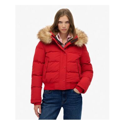 Superdry für Damen. W5011785A Everst Bomberjacke rot (M), Schwarz, Lässig, Polyester Superdry für Damen. W5011785A Everst Bomberjacke rot (M), Schwarz, Lässig, Polyester