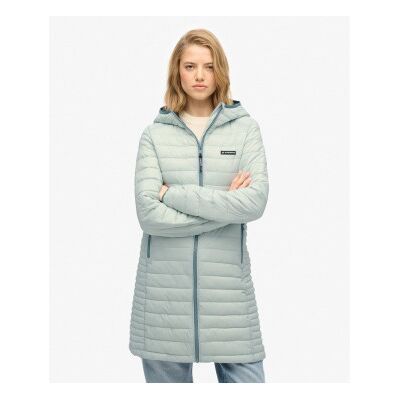 Superdry für Damen. W5011972A Kapuze Fuji Lite Mid Padded Jacket blau (L), Lässig, Nylon Superdry für Damen. W5011972A Kapuze Fuji Lite Mid Padded Jacket blau (L), Lässig, Nylon