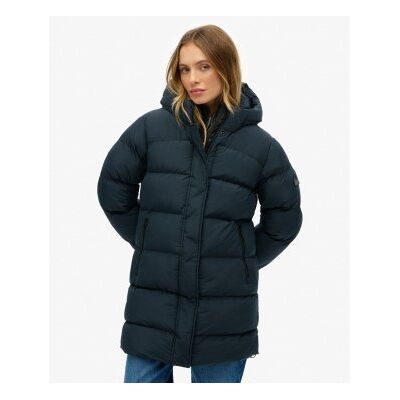 Superdry für Damen. W5012003A Marineblaue Hooded Sports Puffer Jacke (S), Lässig, Polyester Superdry für Damen. W5012003A Marineblaue Hooded Sports Puffer Jacke (S), Lässig, Polyester