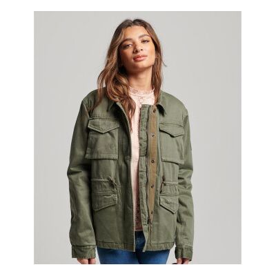 Superdry für Damen. W5011543A Militärjacke mit Futter M65 grün (S), Lässig, Baumwolle Superdry für Damen. W5011543A Militärjacke mit Futter M65 grün (S), Lässig, Baumwolle