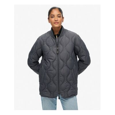 Superdry für Damen. W5011931A Jacke Kurz Steppfutter grau (S), Lässig, Polyester Superdry für Damen. W5011931A Jacke Kurz Steppfutter grau (S), Lässig, Polyester