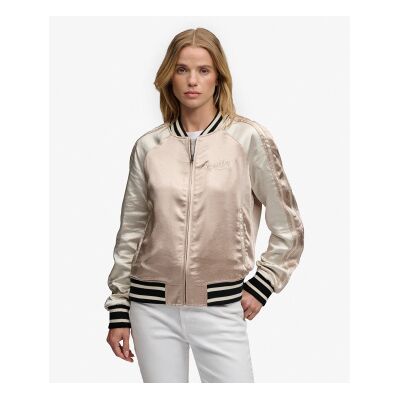 Superdry für Damen. W5012091A Suikajan Bestickte Jacke taupe (M), Lässig, Polyester Superdry für Damen. W5012091A Suikajan Bestickte Jacke taupe (M), Lässig, Polyester