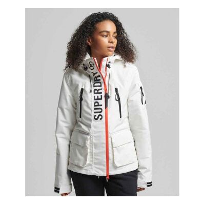 Superdry für Damen. W5011153A Ultimate SD-Windcheater Jacke weiß (S), Lässig, Polyester, Langarm Superdry für Damen. W5011153A Ultimate SD-Windcheater Jacke weiß (S), Lässig, Polyester, Langarm