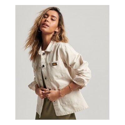 Superdry für Damen. W5011473A Vintage Chore beige Jacke (M), Lässig, Baumwolle, Langarm Superdry für Damen. W5011473A Vintage Chore beige Jacke (M), Lässig, Baumwolle, Langarm