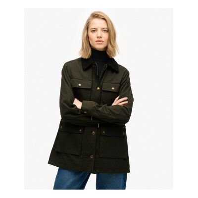 Superdry für Damen. W5011958A Wachsjacke grün (S), Lässig, Baumwolle Superdry für Damen. W5011958A Wachsjacke grün (S), Lässig, Baumwolle