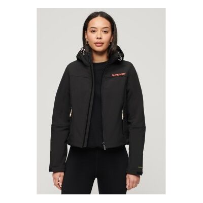 Superdry für Damen. W5011656A Trekker Softshell-Kapuzenjacke schwarz (M), Lässig, Polyester, Langarm Superdry für Damen. W5011656A Trekker Softshell-Kapuzenjacke schwarz (M), Lässig, Polyester, Langarm