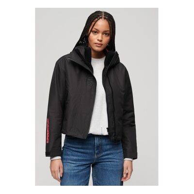 Superdry für Damen. W5011655A Windjacke bestickt SD schwarz (L), Lässig, Polyester, Langarm Superdry für Damen. W5011655A Windjacke bestickt SD schwarz (L), Lässig, Polyester, Langarm