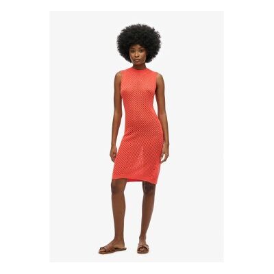 Superdry für Damen. W8011870A Gehäkeltes Chevron-Korallenkleid (M), Lässig, Baumwolle, Ärmellos / Hosenträger Superdry für Damen. W8011870A Gehäkeltes Chevron-Korallenkleid (M), Lässig, Baumwolle, Ärmellos / Hosenträger