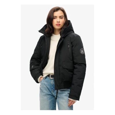 Superdry für Damen. W5011824A City Jacket schwarz (L), Lässig, Polyester Superdry für Damen. W5011824A City Jacket schwarz (L), Lässig, Polyester