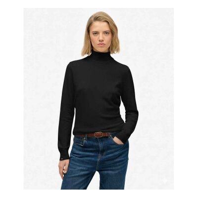 Superdry für Damen. W6110645A Classic Turtl schwarz (S), Lässig, Polyester Superdry für Damen. W6110645A Classic Turtl schwarz (S), Lässig, Polyester