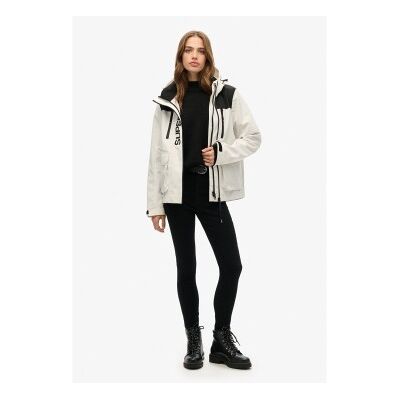 Superdry für Damen. W5011847A Jacke Colorblock weiß (XS), Grau, Recyceltes Polyester Superdry für Damen. W5011847A Jacke Colorblock weiß (XS), Grau, Recyceltes Polyester