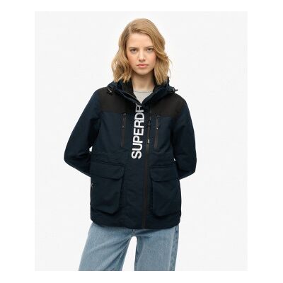 Superdry für Damen. W5011847A Colour Block Ultimate Jacke navy (XS), Lässig, Polyester, Marine Superdry für Damen. W5011847A Colour Block Ultimate Jacke navy (XS), Lässig, Polyester, Marine