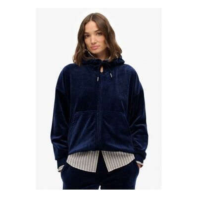 Superdry für Damen. W2012544A Sweatshirt Country Club Velour navy (XXS), Lässig, Polyester, Marine Superdry für Damen. W2012544A Sweatshirt Country Club Velour navy (XXS), Lässig, Polyester, Marine