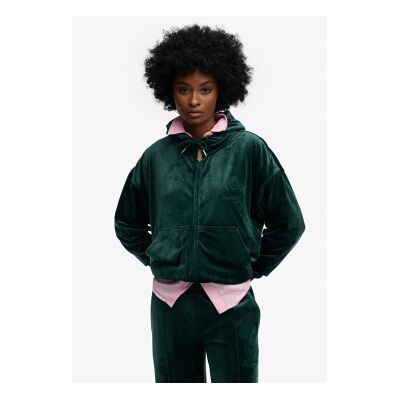 Superdry für Damen. W2012544A Sweatshirt Country Club Velour grün (XXS), Lässig, Polyester Superdry für Damen. W2012544A Sweatshirt Country Club Velour grün (XXS), Lässig, Polyester