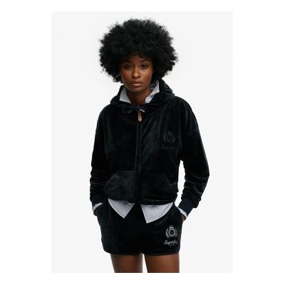 Superdry für Damen. W2012544A Sweatshirt Country Club Velour navy (XXS), Lässig, Polyester, Marine Superdry für Damen. W2012544A Sweatshirt Country Club Velour navy (XXS), Lässig, Polyester, Marine