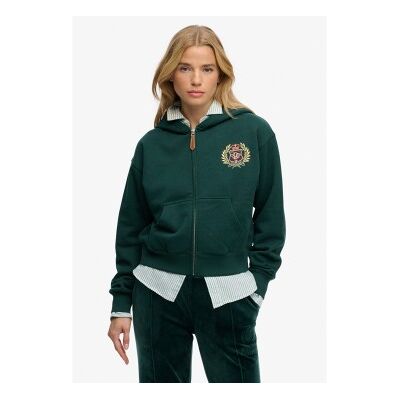 Superdry für Damen. W2012590A Country Club Ziphood grün (S), Lässig, Baumwolle Superdry für Damen. W2012590A Country Club Ziphood grün (S), Lässig, Baumwolle