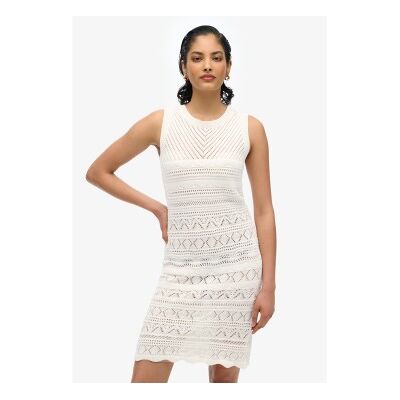Superdry für Damen. W8011857A Weißes gehäkeltes Minikleid (S), Lässig, Ärmellos / Hosenträger, Bio-Baumwolle, Nachhaltig Superdry für Damen. W8011857A Weißes gehäkeltes Minikleid (S), Lässig, Ärmellos / Hosenträger, Bio-Baumwolle, Nachhaltig