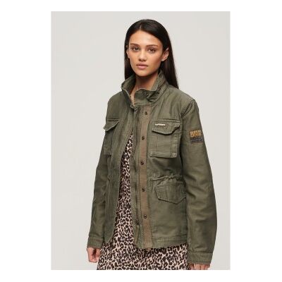 Superdry für Damen. W5011646A Verschönerte klassische Jacke M65 grün (S), Lässig, Baumwolle, Langarm Superdry für Damen. W5011646A Verschönerte klassische Jacke M65 grün (S), Lässig, Baumwolle, Langarm