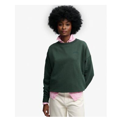 Superdry für Damen. W2012565A Sweatshirt Essential Logo grün (S), Lässig, Baumwolle, Langarm Superdry für Damen. W2012565A Sweatshirt Essential Logo grün (S), Lässig, Baumwolle, Langarm