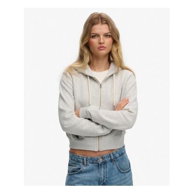 Superdry für Damen. W2012286A Sweatshirt Logo Cropped grau (XL), Lässig, Baumwolle Superdry für Damen. W2012286A Sweatshirt Logo Cropped grau (XL), Lässig, Baumwolle