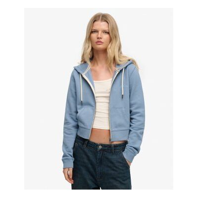Superdry für Damen. W2012286A Essentielles Logo Cropped Sweatshirt blau (S), Lässig, Baumwolle Superdry für Damen. W2012286A Essentielles Logo Cropped Sweatshirt blau (S), Lässig, Baumwolle