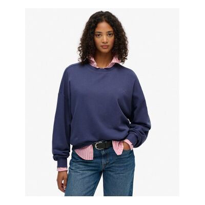 Superdry für Damen. W2012475A Sweatshirt Essential Logo GD Relax navy (S), Lässig, Baumwolle, Langarm, Marine Superdry für Damen. W2012475A Sweatshirt Essential Logo GD Relax navy (S), Lässig, Baumwolle, Langarm, Marine