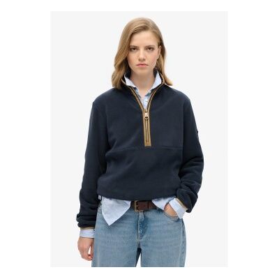 Superdry für Damen. W2012337A Estate Fleece Half Zip Fleece navy (XL), Lässig, Recyceltes Polyester, Nachhaltig, Marine Superdry für Damen. W2012337A Estate Fleece Half Zip Fleece navy (XL), Lässig, Recyceltes Polyester, Nachhaltig, Marine