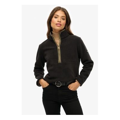 Superdry für Damen. W2012337A Estate Fleece Half Zip Fleece schwarz (L), Lässig, Recyceltes Polyester, Nachhaltig Superdry für Damen. W2012337A Estate Fleece Half Zip Fleece schwarz (L), Lässig, Recyceltes Polyester, Nachhaltig