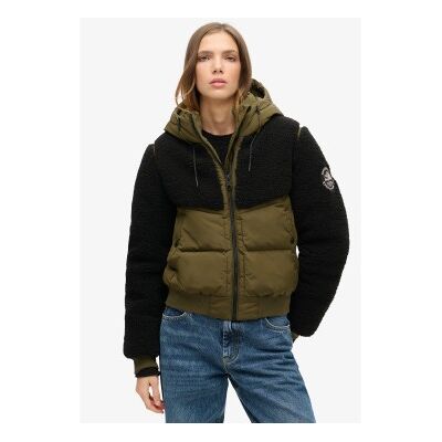 Superdry für Damen. W5011758A Everest Hybrid-Bomberjacke grün (L), Lässig, Polyester, Nachhaltig Superdry für Damen. W5011758A Everest Hybrid-Bomberjacke grün (L), Lässig, Polyester, Nachhaltig