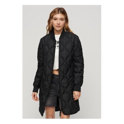 Superdry für Damen. W5011662A Studios lange Jacke schwarz (XL), Lässig, Polyester, Langarm Superdry für Damen. W5011662A Studios lange Jacke schwarz (XL), Lässig, Polyester, Langarm