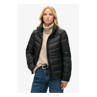 Superdry für Damen. W5011821A Fuji Steppjacke schwarz (L), Lässig, Nachhaltig, Recyceltes Nylon Superdry für Damen. W5011821A Fuji Steppjacke schwarz (L), Lässig, Nachhaltig, Recyceltes Nylon