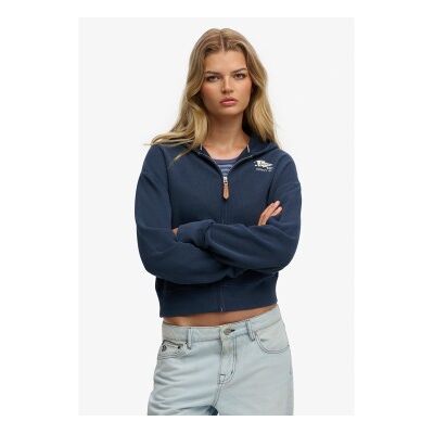Superdry für Damen. W2012598A Heritage Hamptons Ziphood navy Sweatshirt (XXS), Lässig, Baumwolle, Marine Superdry für Damen. W2012598A Heritage Hamptons Ziphood navy Sweatshirt (XXS), Lässig, Baumwolle, Marine