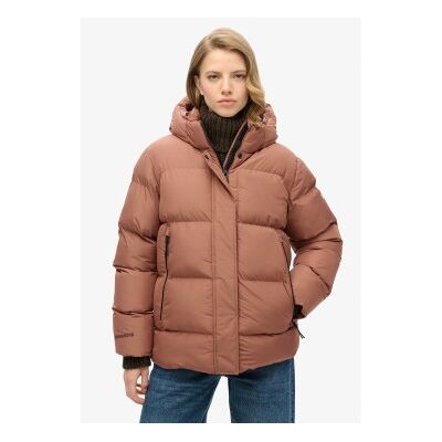 Superdry für Damen. W5011728A Steppjacke mit Kapuze und 5 braunen Abweisern (M), Lässig, Polyester Superdry für Damen. W5011728A Steppjacke mit Kapuze und 5 braunen Abweisern (M), Lässig, Polyester