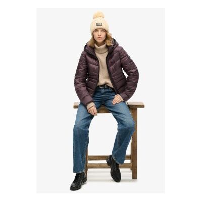 Superdry für Damen. W5011724A Gesteppte Kapuzenjacke Fuji lila (S), Lässig, Flieder, Polyester Superdry für Damen. W5011724A Gesteppte Kapuzenjacke Fuji lila (S), Lässig, Flieder, Polyester