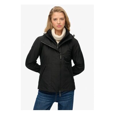 Superdry für Damen. W5012071A Mtn Windbreaker Jacke mit Kapuze schwarz (XS), Lässig, Recyceltes Polyester Superdry für Damen. W5012071A Mtn Windbreaker Jacke mit Kapuze schwarz (XS), Lässig, Recyceltes Polyester
