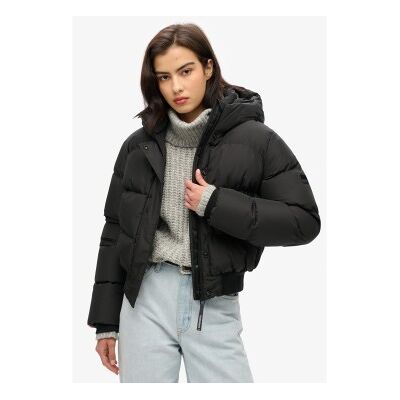 Superdry für Damen. W5011723A Bomberjacke Sport schwarz (L), Lässig, Recyceltes Polyester, Nachhaltig Superdry für Damen. W5011723A Bomberjacke Sport schwarz (L), Lässig, Recyceltes Polyester, Nachhaltig