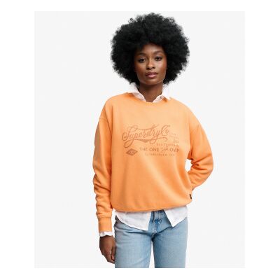 Superdry für Damen. W2012636A Sweatshirt Industriearbeiter Lose orange (XL), Lässig, Baumwolle Superdry für Damen. W2012636A Sweatshirt Industriearbeiter Lose orange (XL), Lässig, Baumwolle