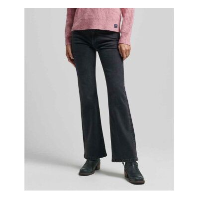 Superdry für Damen. W7010797A Skinny-Jeans mit ausgestelltem Mittelteil schwarz (34/30), Lässig, Denim, Bio-Baumwolle, Nachhaltig Superdry für Damen. W7010797A Skinny-Jeans mit ausgestelltem Mittelteil schwarz (34/30), Lässig, Denim, Bio-Baumwolle, Nachhaltig