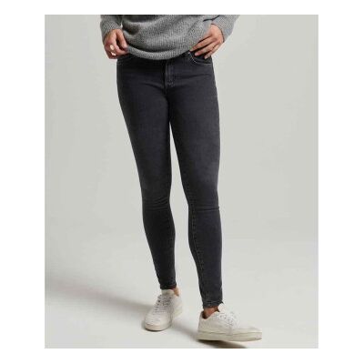 Superdry für Damen. W7010798A Mid-Rise-Jeans aus Bio-Baumwolle Vintage schwarz (24/30), Lässig, Denim, Nachhaltig Superdry für Damen. W7010798A Mid-Rise-Jeans aus Bio-Baumwolle Vintage schwarz (24/30), Lässig, Denim, Nachhaltig