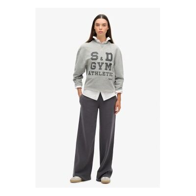 Superdry für Damen. W7010931A Gerade Jogger-Hose mit Washed-Effekt Grau (XL), Lässig, Sportlich, Multisport Superdry für Damen. W7010931A Gerade Jogger-Hose mit Washed-Effekt Grau (XL), Lässig, Sportlich, Multisport