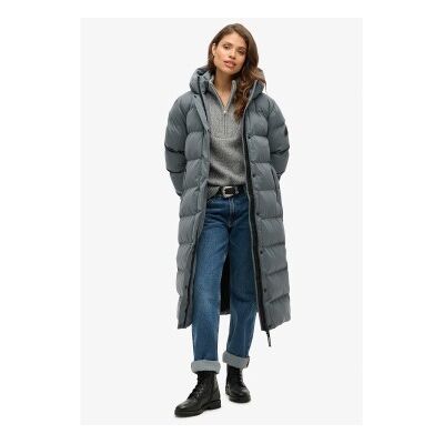 Superdry für Damen. W5011738A Langlebiger grauer Mantel aus Mikrofaser (M), Lässig, Recyceltes Polyester, Nachhaltig Superdry für Damen. W5011738A Langlebiger grauer Mantel aus Mikrofaser (M), Lässig, Recyceltes Polyester, Nachhaltig