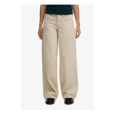 Superdry für Damen. W7011314A Baggy-Hose weiß (27/32), Lässig, Baumwolle Superdry für Damen. W7011314A Baggy-Hose weiß (27/32), Lässig, Baumwolle