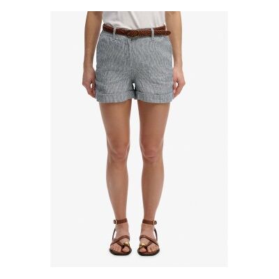 Superdry für Damen. W7110496A Shorts Mid Rise Leinen blau (28), Lässig Superdry für Damen. W7110496A Shorts Mid Rise Leinen blau (28), Lässig