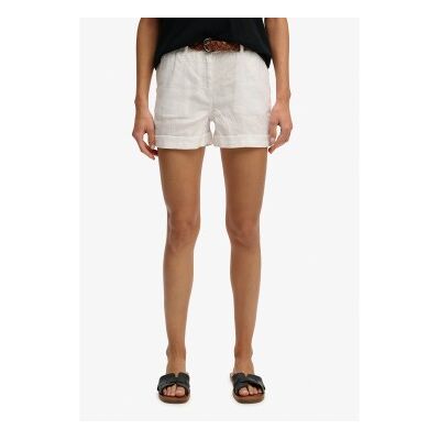 Superdry für Damen. W7110496A Shorts Mid Rise Leinen weiß (26), Lässig Superdry für Damen. W7110496A Shorts Mid Rise Leinen weiß (26), Lässig