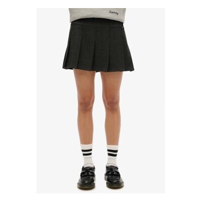 Superdry für Damen. W7210331A Plissierter Minirock mit niedriger Taille grau (L), Lässig, Viskose Superdry für Damen. W7210331A Plissierter Minirock mit niedriger Taille grau (L), Lässig, Viskose