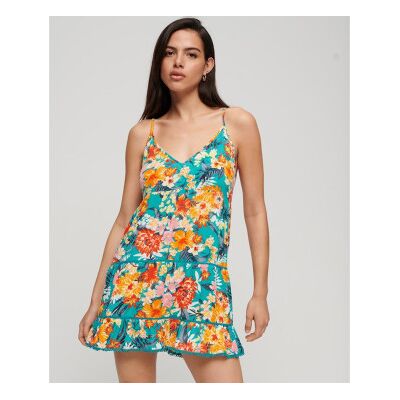 Superdry für Damen. W8011670A Mehrfarbiges Strand-Minikleid (M), Lässig, Viskose, Ärmellos / Hosenträger Superdry für Damen. W8011670A Mehrfarbiges Strand-Minikleid (M), Lässig, Viskose, Ärmellos / Hosenträger
